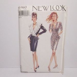 Vintage Misses Dresses Sewing Pattern: Sizes (6-16) New Look 6960